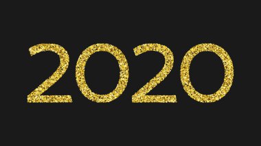 2020 Mutlu Yıllar logosu metin tasarımı