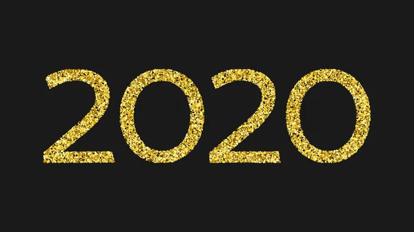 Diseño de texto del logotipo del Feliz Año Nuevo 2020 — Vector de stock