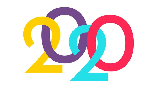 2020 Szczęśliwego Nowego Roku projekt tekstu logo — Wektor stockowy