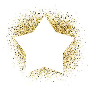 Greeting card with golden glitter background clipart
