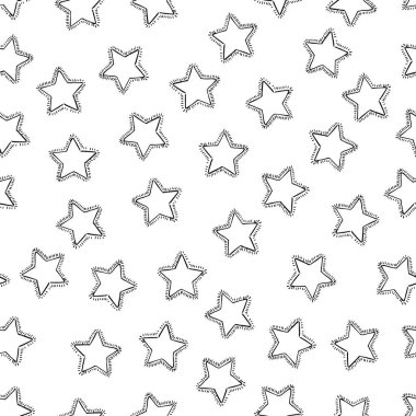 Kusursuz karalama el çizimi yıldızlar