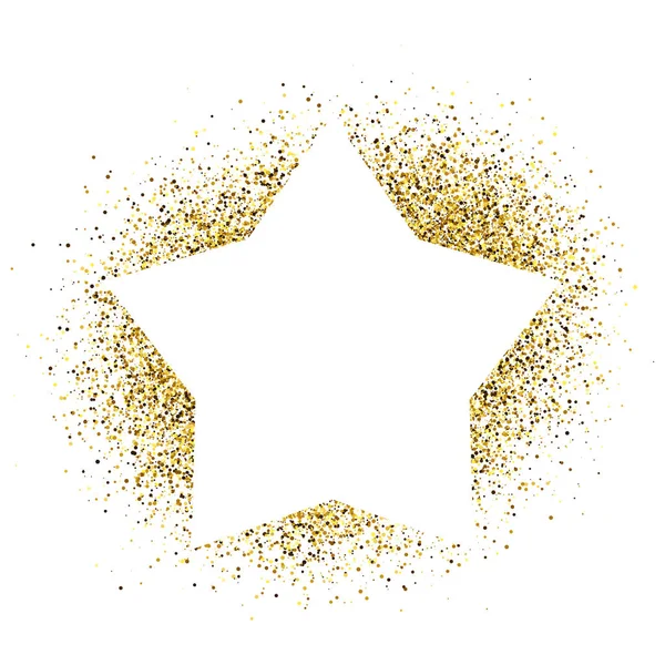 Greeting card with golden glitter background — Stock Vector