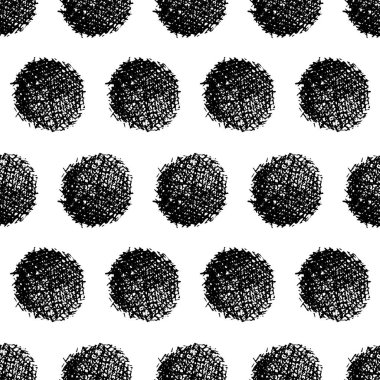 Elle çizilmiş karalama çemberiyle kusursuz desen