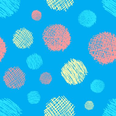 Elle çizilmiş karalama çemberiyle kusursuz desen