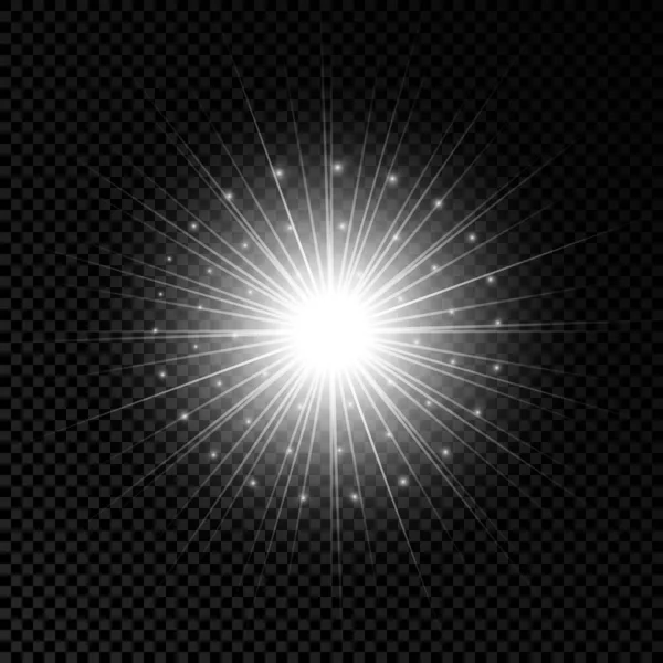 Effetto luminoso dei brillamenti della lente — Vettoriale Stock