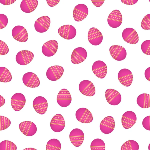 다채 로운 부활절 달걀이 들어 있는 바다 무늬 — 스톡 벡터