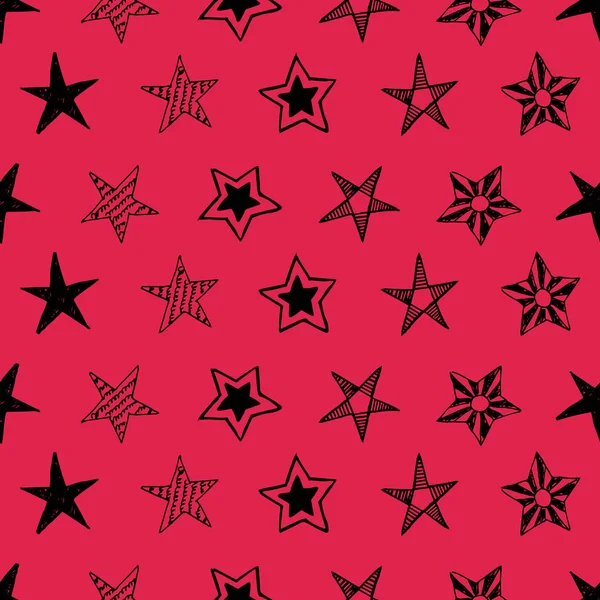星を描くシームレスなドアハンド — ストックベクタ