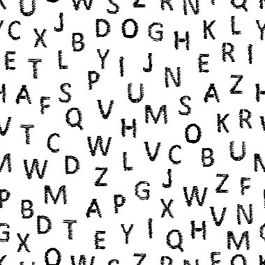 Karalama alfabesi vektörsüz arkaplan