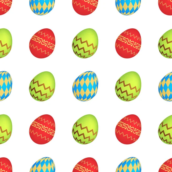 Bezproblémový vzor s barevnými velikonočními vejci — Stockový vektor