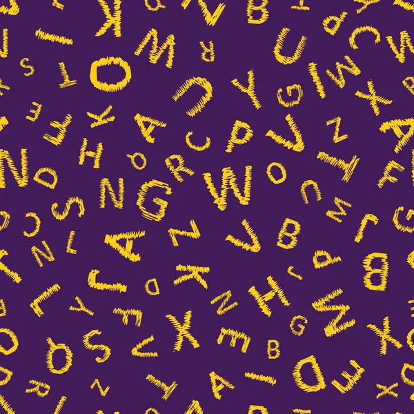 Doodle alfabet vector naadloze achtergrond — Stockvector