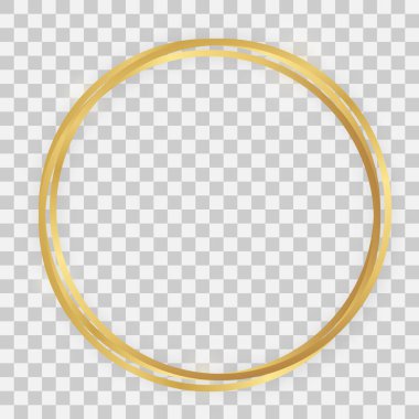Triple gold shiny circle frame