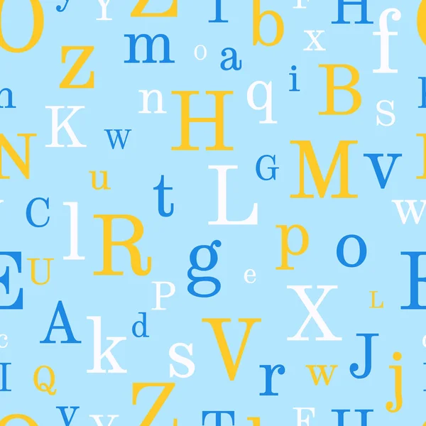 Alphabet vecteur fond sans couture — Image vectorielle