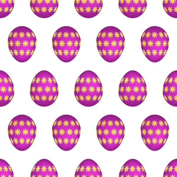 Seamless pattern with colorful Easter eggs — Stock Vector