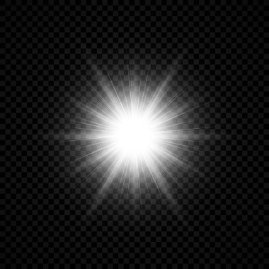 Light effect of lens flares clipart