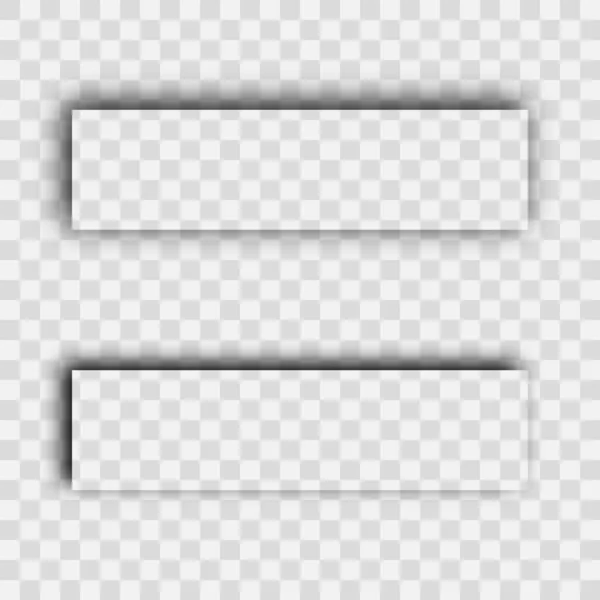 Sombra realista transparente escura —  Vetores de Stock