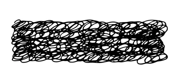 Rettangolo disegnato a mano striscio scarabocchio — Vettoriale Stock