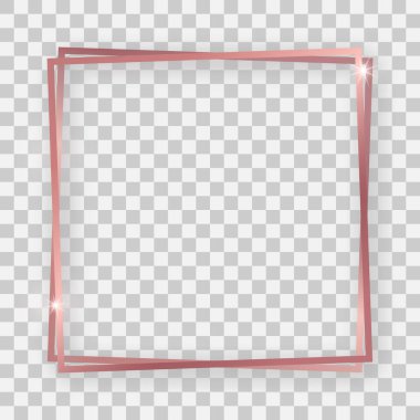 Çifte altın, parlak kare çerçeve