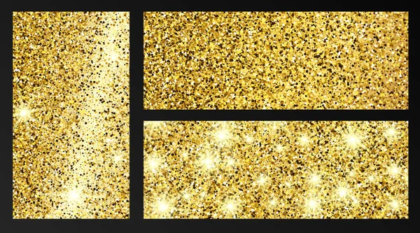 Fundo dourado com efeito glitter — Vetor de Stock