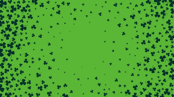 สุขสันต์วันเซนต์แพทริคพื้นหลังสีเขียว — ภาพเวกเตอร์สต็อก