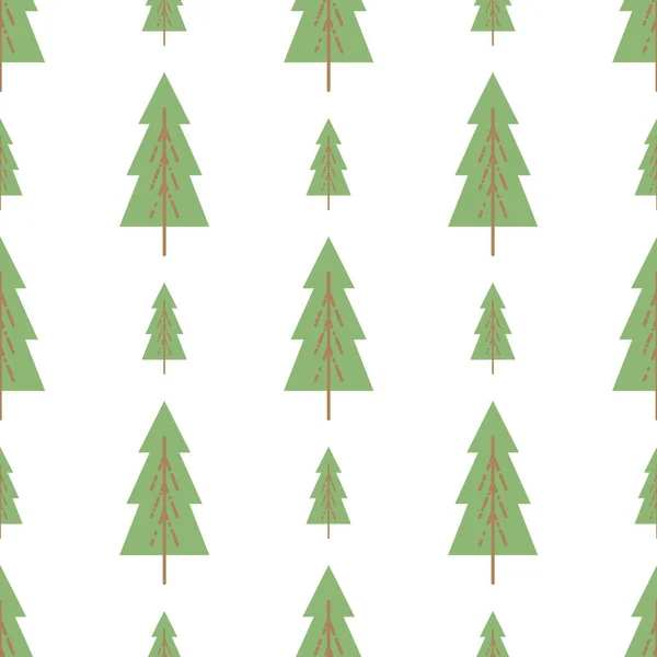 Seamless pattern with colored trees — 스톡 벡터