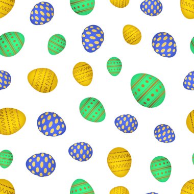 Renkli Paskalya yumurtalarıyla kusursuz desen