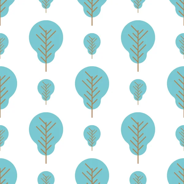 Naadloos patroon met gekleurde bomen — Stockvector