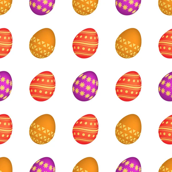 Bezproblémový vzor s barevnými velikonočními vejci — Stockový vektor