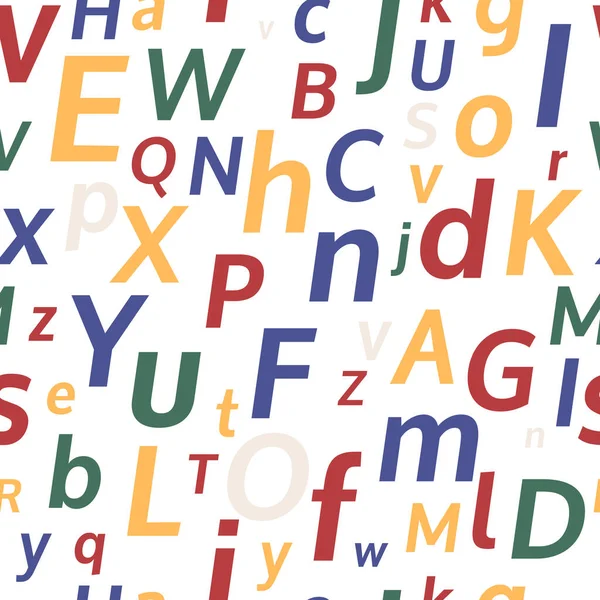 Alphabet vecteur fond sans couture — Image vectorielle