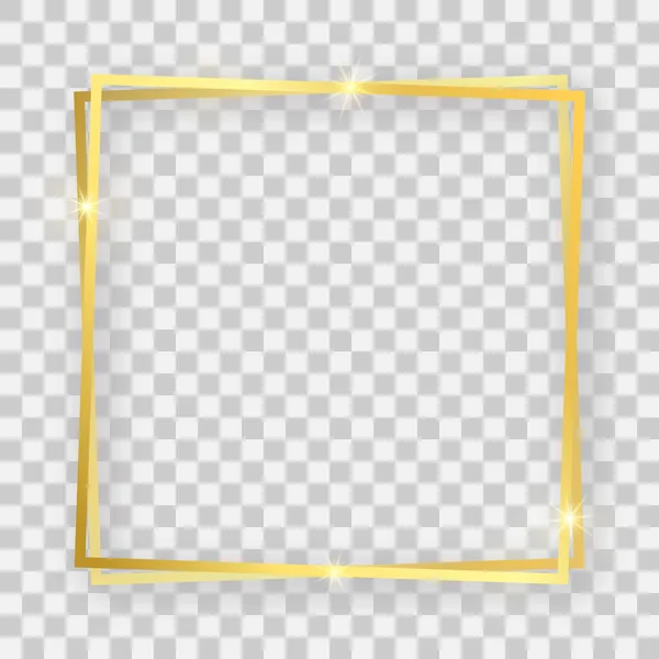 Двойной блестящий квадратный каркас — стоковый вектор