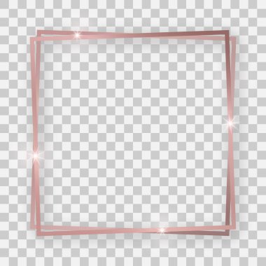 Çifte altın, parlak kare çerçeve