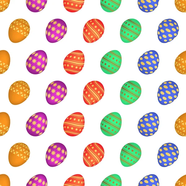 Seamless pattern with colorful Easter eggs — Stock Vector