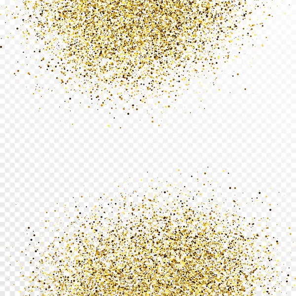 Ouro brilho celebratório confete fundo — Vetor de Stock
