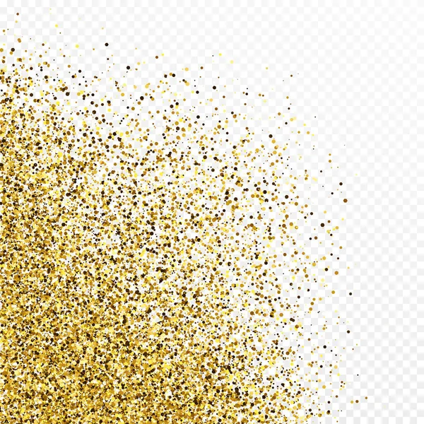 金の輝きお祝いのコンフェッティの背景 — ストックベクタ