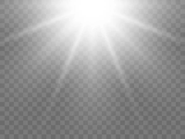 Sunlight on a transparent background — Stock Vector