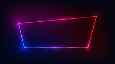 Parlak efektli neon çerçeve 