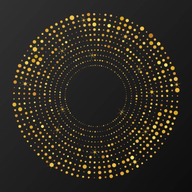 Soyut altın parlayan yarım ton noktalı arkaplan