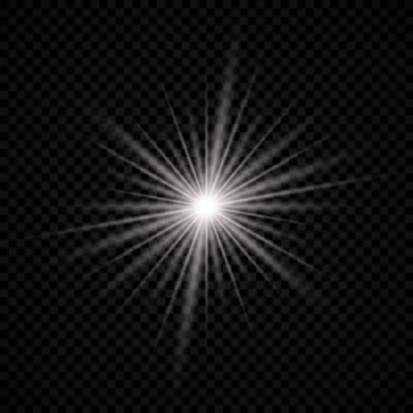 렌즈 섬광의 광선 효과 — 스톡 벡터
