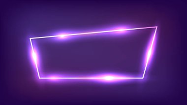 Parlak efektli neon çerçeve 