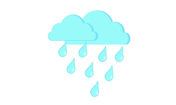 Simge bulutlar ve yağmur damlaları