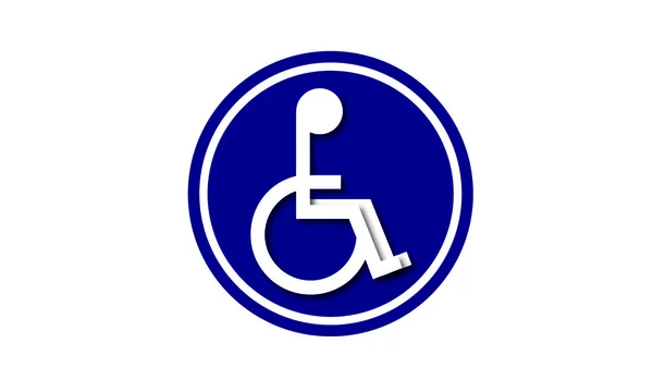 Signal rond personne handicapée — Image vectorielle