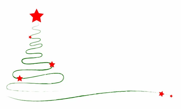 Kerstboom vliegtuig tekening — Stockvector