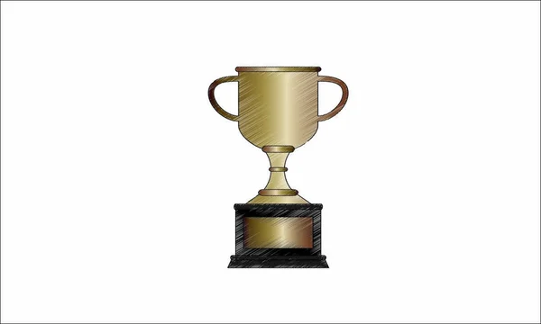 Bronze trophy of the champion cup — Stock Vector