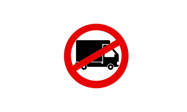 Risico waarschuwing signaal pictogram vrachtwagen — Stockvector