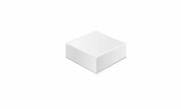 Κουτί από χαρτόνι άσπρο μεμονωμένο προϊόν — Διανυσματικό Αρχείο