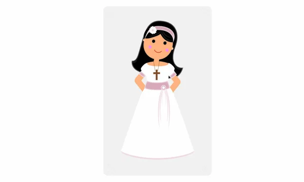 Petite fille de communion — Image vectorielle