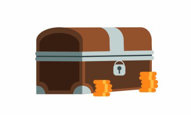 Hazine sandığı ve madeni paralar