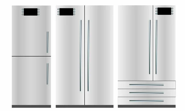 Conjunto de tres refrigeradores — Archivo Imágenes Vectoriales