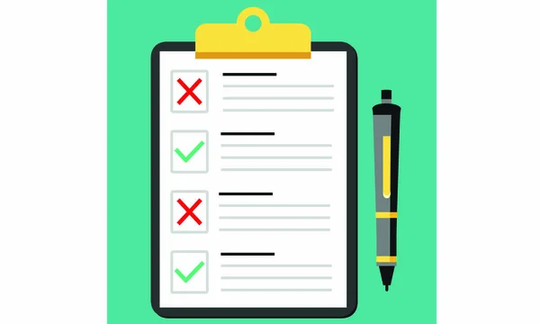 Pano yeşil onay işaretleri ve reel