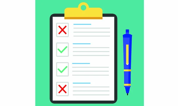 Pano yeşil onay işaretleri ve reel