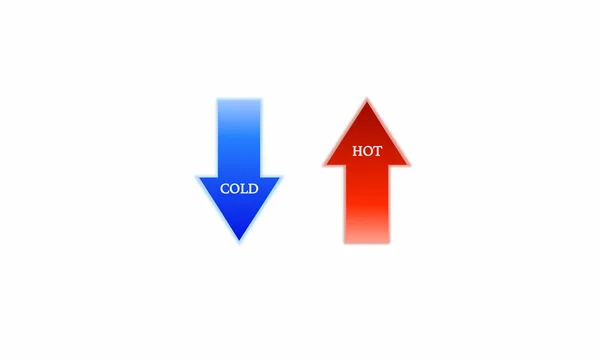 Indicação de frio ou quente — Vetor de Stock